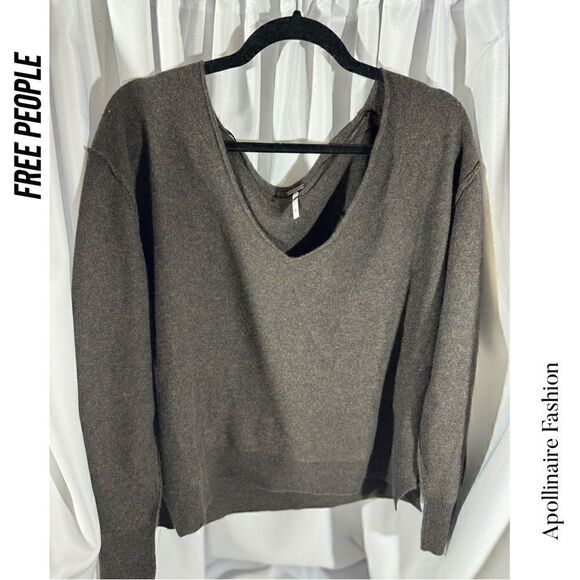 FREE PEOPLE STELLAR PULLOVER CASHMERE V NECK SWEATER NEW SP - Picture 4 of 6